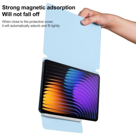 Чехол-книжка Fixed Buckle Magnetic Demation Leather  Xiaomi Pad 7 / 7 Pro - голубой