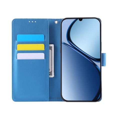 Чехол-книжка с тиснением &quot;Роза&quot; на Samsung Galaxy A07 4G / 5G - синий