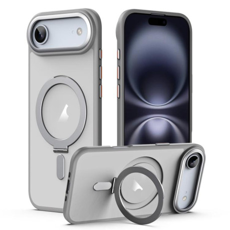 Противоударный чехол Airbag MagSafe Shockproof Frosted для iPhone Air - серый