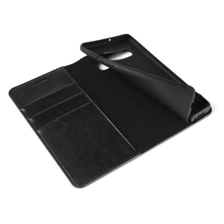 Чехол- книжка из натуральной кожи EsCase на Samsung Galaxy S10+ / S10 Plus-черный