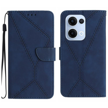 Чохол-книжка Stitching Embossed Leather для OPPO Reno13 Global - синій