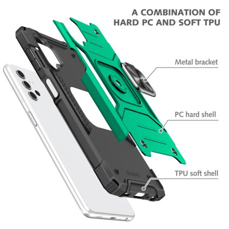 Протиударний чохол Magnetic Armor with Holder для Samsung Galaxy A32 5G-зелений