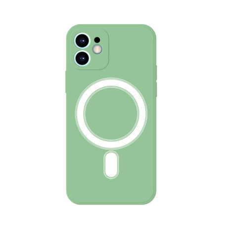 Противоударный чехол Silicone Full Coverage (Magsafe) для iPhone 11 - зеленый