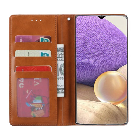 Кожаный чехол- книжка Knead Skin Texture на Samsung Galaxy A33 5G - красный