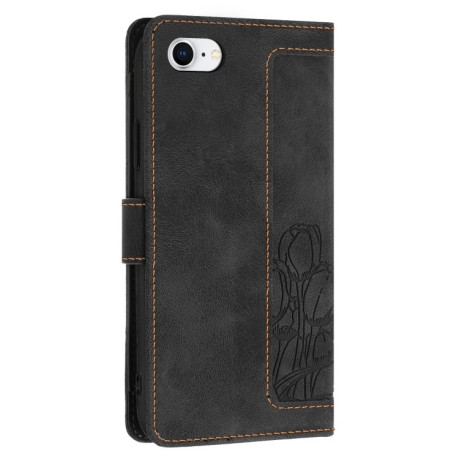 Чохол-книжка Tulips Embossed Leather для iPhone 16e - чорний