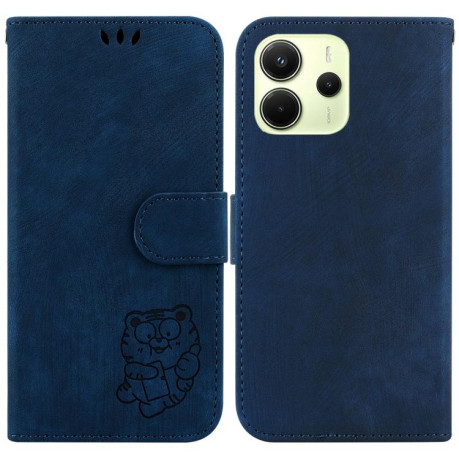 Чехол-книжка Little Tiger Embossed Leather на  Xiaomi Redmi Note 14 4G 164.48mm - синий