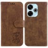 Чохол-книжка Little Tiger Embossed Leather на Xiaomi Poco M6 4G - коричневий