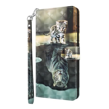 Чехол-книжка 3D Painting для Samsung Galaxy A04S / A13 / A13 5G - Cat Tiger