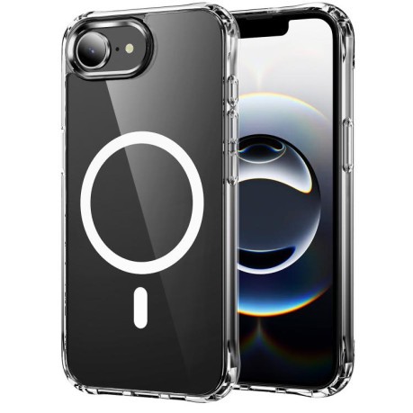 Противоударный чехол Magnetic Four Corner Airbags (Magsafe) для iPhone 16e - прозрачный