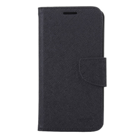 Черный Кожаный Чехол Книжка для Samsung Galaxy J5