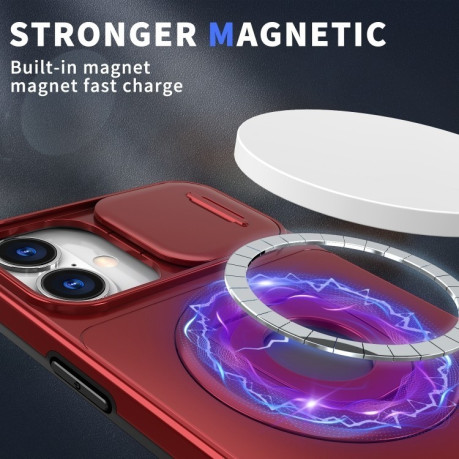 Противоударный чехол Camshield MagSafe Ring Holder Armor для iPhone 16 - красный