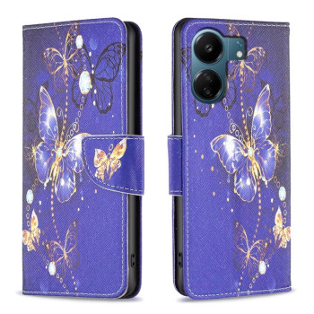 Чохол-книжка Colored Drawing Pattern для Xiaomi Redmi 13C/Poco C65/Poco C65 - Butterfly