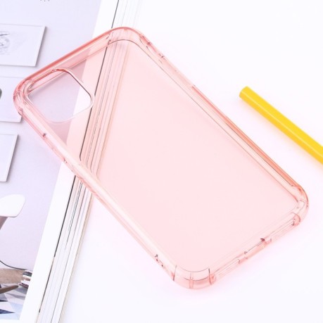 Ударозащитный силиконовый чехол Thick на iPhone 11- прозрачно-розовый