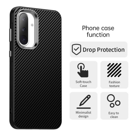 Ударозащитный чехол Carbon Fiber Series IMD на Samsung Galaxy A36 5G - черный
