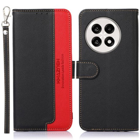 Чохол-книжка KHAZNEH Litchi Texture для OnePlus 13R/Ace 5/Ace 5 Pro/Ace 5/13R - чорний