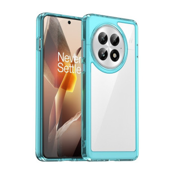 Противоударный чехол  Colorful Acrylic Series с цветной силиконовой боковиной на OnePlus 13 - синий