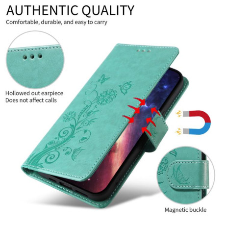 Чехол-книжка Embossed Butterfly для Xiaomi Redmi A5 4G 173.3mm - зеленый