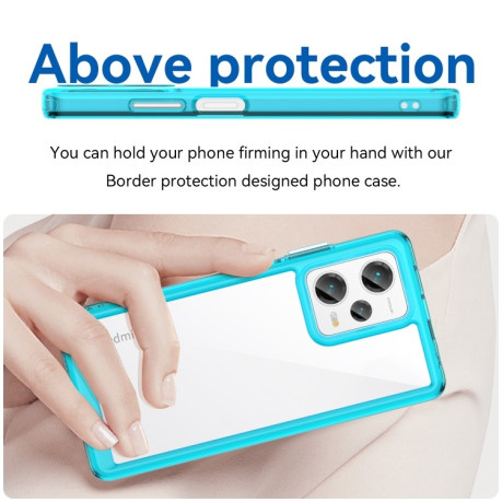 Противоударный чехол Colorful Acrylic Series для Xiaomi Redmi Note 12 Pro+ - синий