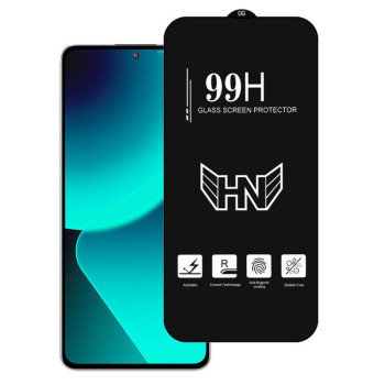 Защитное стекло High Aluminum Large Arc Full Screen на Xiaomi 13T Pro - черное