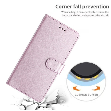 Чехол-книжка Silk Texture Horizontal Flip Leather для OnePlus 13 - розовый