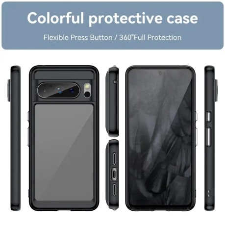 Протиударний чохол Colorful Acrylic Series для Google Pixel 8 Pro - чорний