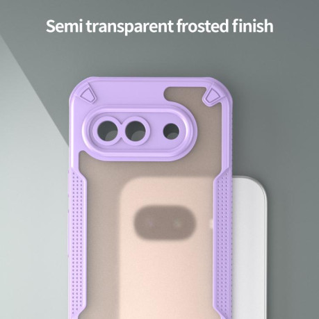 Противоударный чехол Armor Glaze PC Hybrid для Google Pixel 9a - фиолетовый