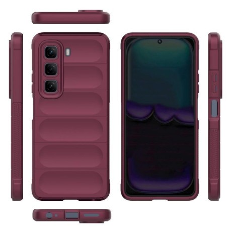 Силіконовий чохол Magic Flannel для Infinix Hot 50 4G - винно-червоний