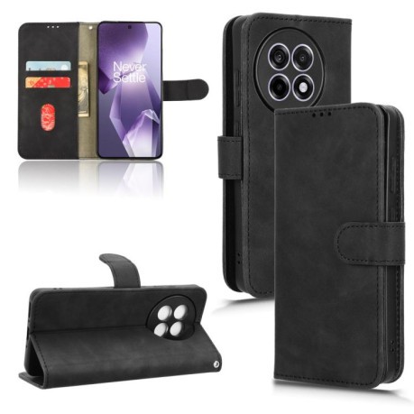 Чохол-книжка Skin Feel Magnetic Flip Leather для OnePlus 13R/Ace 5/Ace 5 Pro - чорний