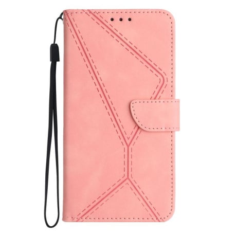 Чехол-книжка Stitching Embossed Leather на Xiaomi 15T - розовый