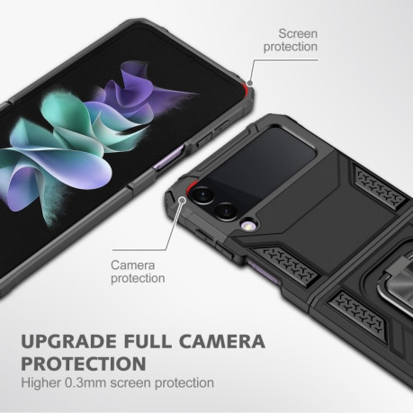 Противоударный чехол Magnetic Armor для Samsung Galaxy Flip4 5G - черный
