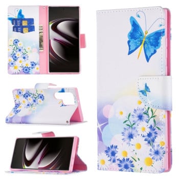 Чохол-книжка Colored Drawing Series Samsung Galaxy S22 Ultra 5G - Butterfly Love