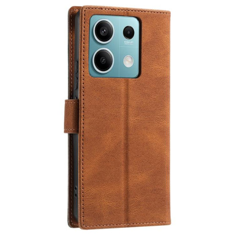 Чохол-книжка Stitching Skin Feel на Motorola Edge 60 Fusion - коричневий