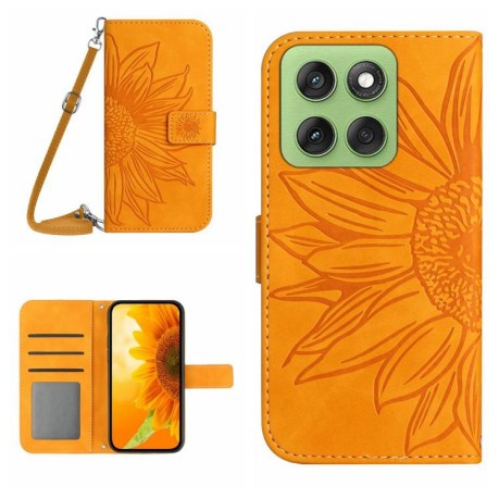 Чехол-книжка Skin Feel Sun Flower для Motorola Edge 60 5G - желтый