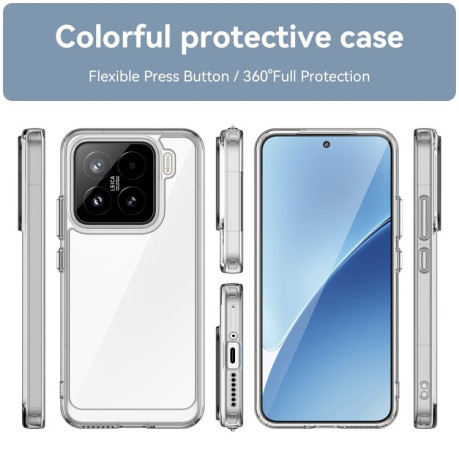 Протиударний чохол Colorful Acrylic Series для Xiaomi 15 - прозорий