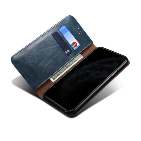 Чехол-книжка Simple Wax Crazy Horse для Samsung Galaxy A32 5G- синий