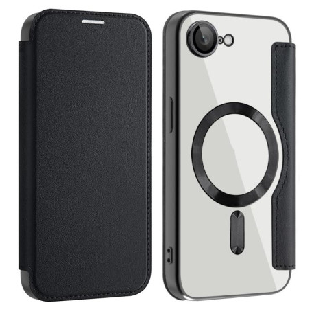Чехол-книжка Shield MagSafe RFID Anti-theft Leather для iPhone 16e - черный