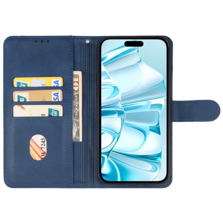Чохол-книжка EsCase Leather для iPhone 16 Plus - синій