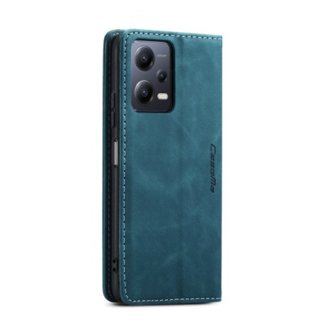 Кожаный чехол CaseMe-013 Multifunctional на Xiaomi Redmi Note 12 5G / Poco X5 - синий