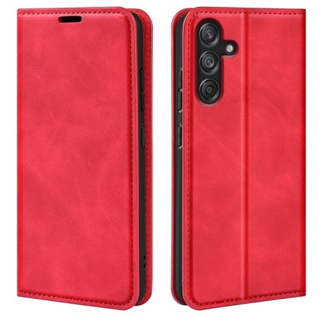 Чохол-книжка Retro Skin Feel Business Magnetic для Samsung Galaxy M55 5G - червоний