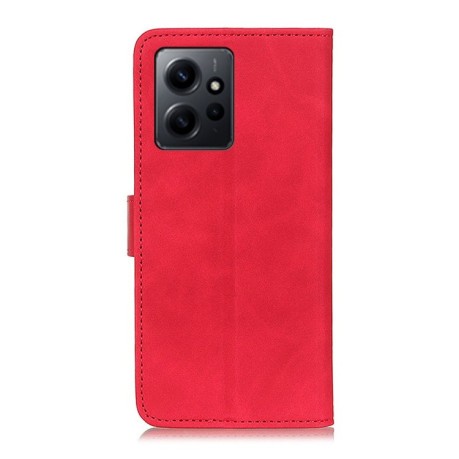 Чехол-книжка KHAZNEH Cowhide Texture на Xiaomi Redmi Note 12 4G Global - красный