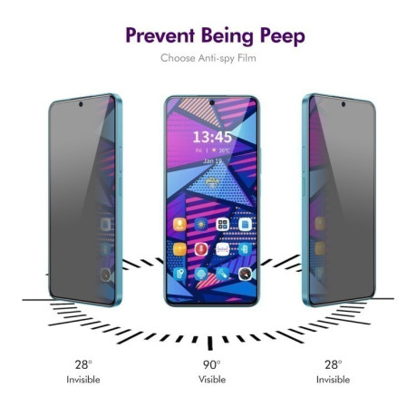 Захисне скло ENKAY 28 Degree Privacy Screen  для Samsung Galaxy A56 5G - чорне
