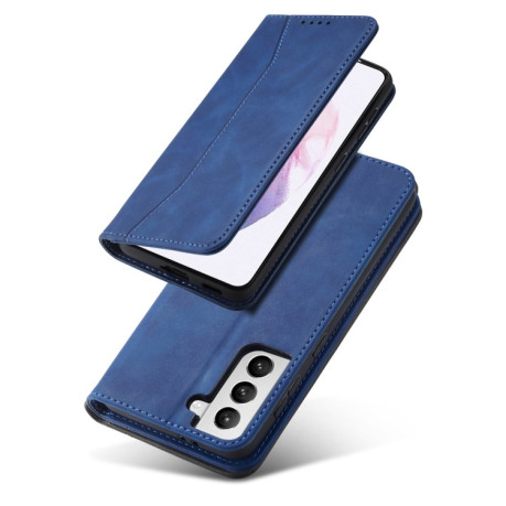 Чохол-книга Calfskin Texture на Samsung Galaxy S21 Plus - синій