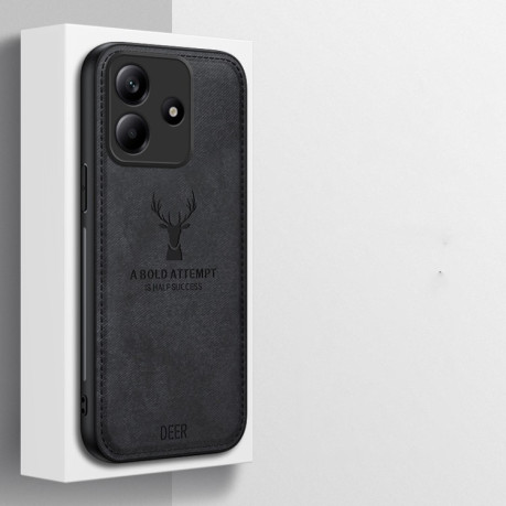 Ультратонкий чехол Deer Head Cloth Skin для Xiaomi Redmi Note 14 5G - белый