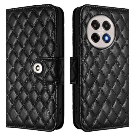 Чохол-книжка Rhombic Texture Flip Leather для OnePlus 13R/Ace 5/Ace 5 Pro - чорний