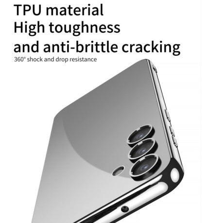 Противоударный чехол GKK Plating Transparent TPU для Samsung Galaxy S24+ - прозрачный