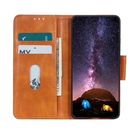 Чехол-книжка Mirren Crazy Horse Texture на Samsung Galaxy A03s - коричневый