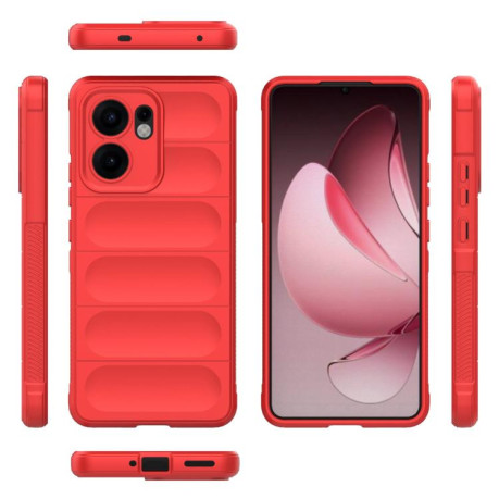 Силиконовый чехол Magic Flannel для OPPO Reno13 F/Reno13 FS- красный
