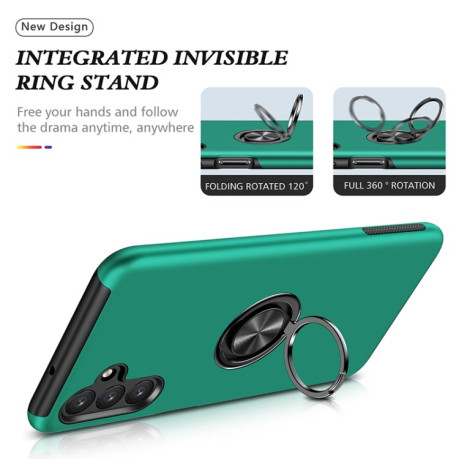 Противоударный чехол Invisible Ring Holder для Samsung Galaxy A04s/A13 5G - зеленый