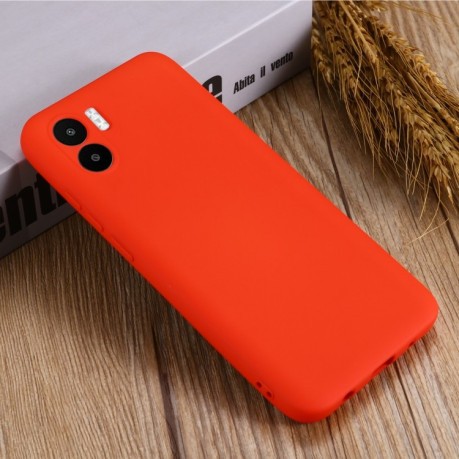 Силиконовый чехол Solid Color Liquid Silicone на Xiaomi Redmi A1/A2 - красный