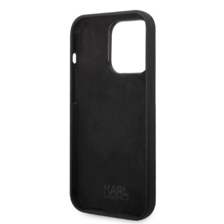 Оригинальный чехол Karl Lagerfeld Silicone Choupette для iPhone 14 Pro Max - black